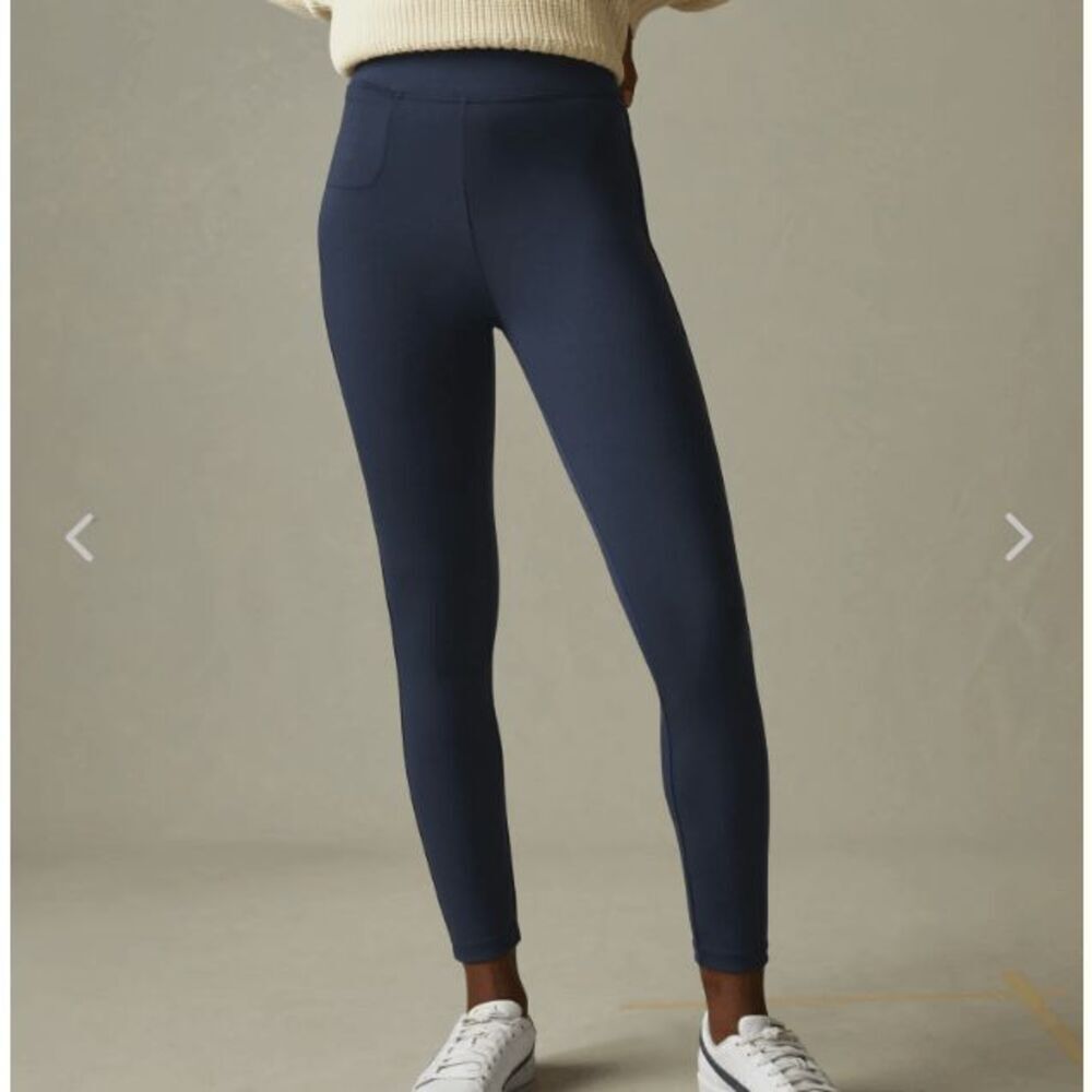 American Giant Double Knit Ponte Slim Pant High Rise Heritage Navy Size 12T